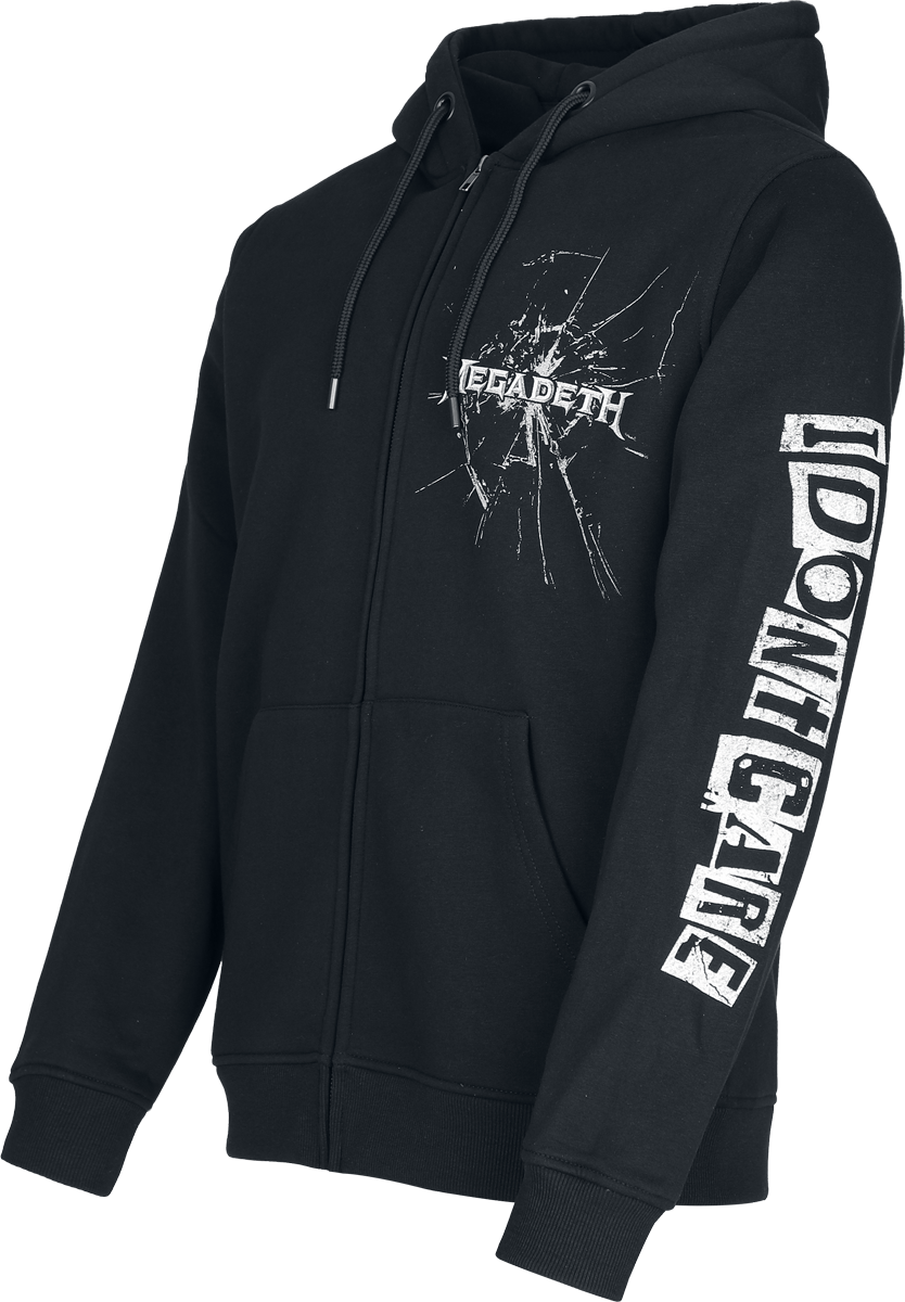 Sweat-shirt zippé à capuche  de Megadeth - Don't Care Flames - S à XXL - pour Homme - noir - Megadeth - View 2
