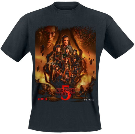T-Shirt Manches courtes  de Stranger Things - Saison 5 - The Finale - S à 5XL - pour Homme - noir - Stranger Things