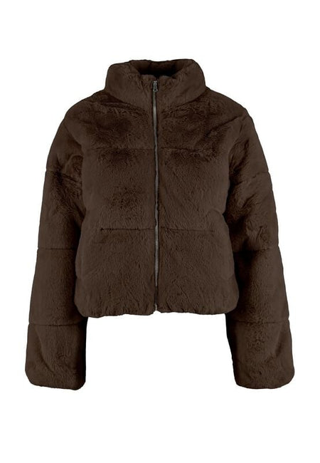 Veste mi-saison  de Urban Classics - Fausse Fourrure - XS à 3XL - pour Femme - marron - Urban Classics