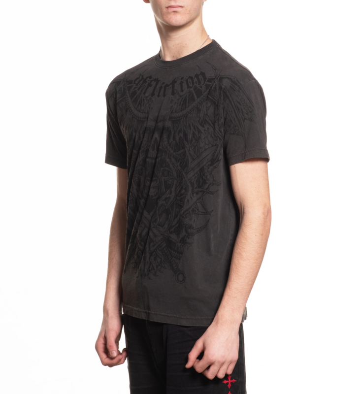 T-Shirt Manches courtes  de Affliction - Tortured S/S Tee - L à XXL - pour Homme - noir - Affliction - View 2