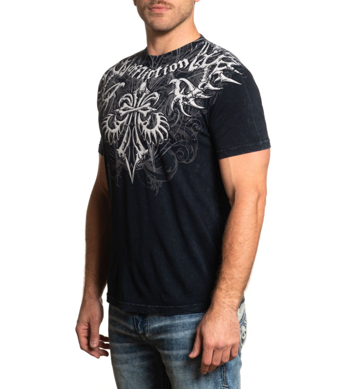 T-Shirt Manches courtes  de Affliction - Skeleton S/S Tee - XL - pour Homme - noir - Affliction - View 2