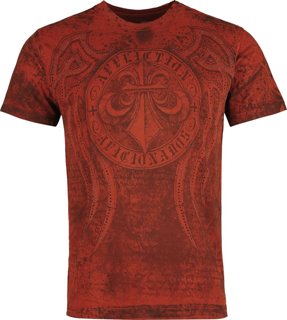 T-Shirt Manches courtes  de Affliction - Awakening S/S Tee - L à XXL - pour Homme - rouge - Affliction
