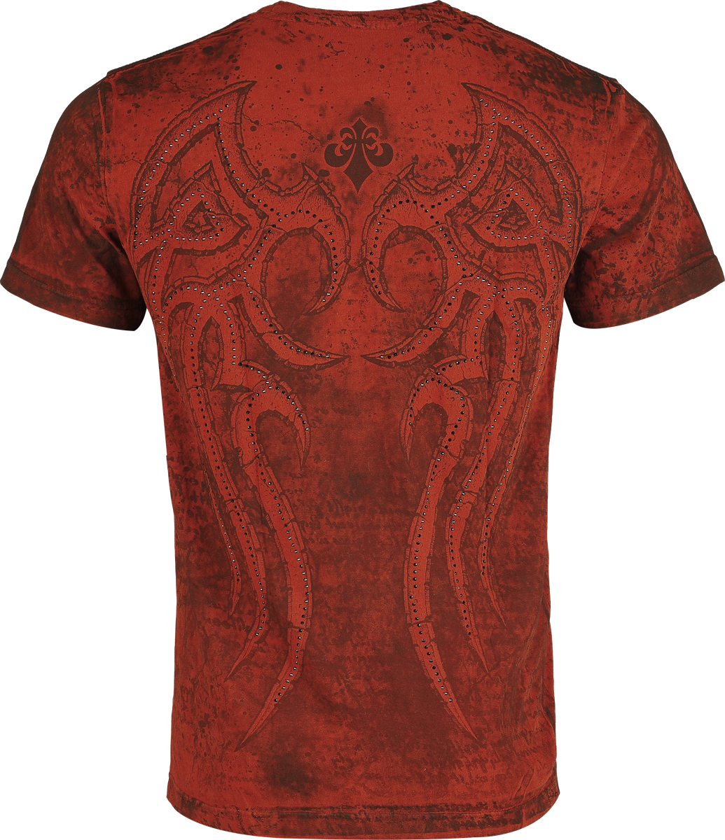 T-Shirt Manches courtes  de Affliction - Awakening S/S Tee - L à XXL - pour Homme - rouge - Affliction - View 2
