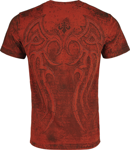 T-Shirt Manches courtes  de Affliction - Awakening S/S Tee - L à XXL - pour Homme - rouge - Affliction - View 2