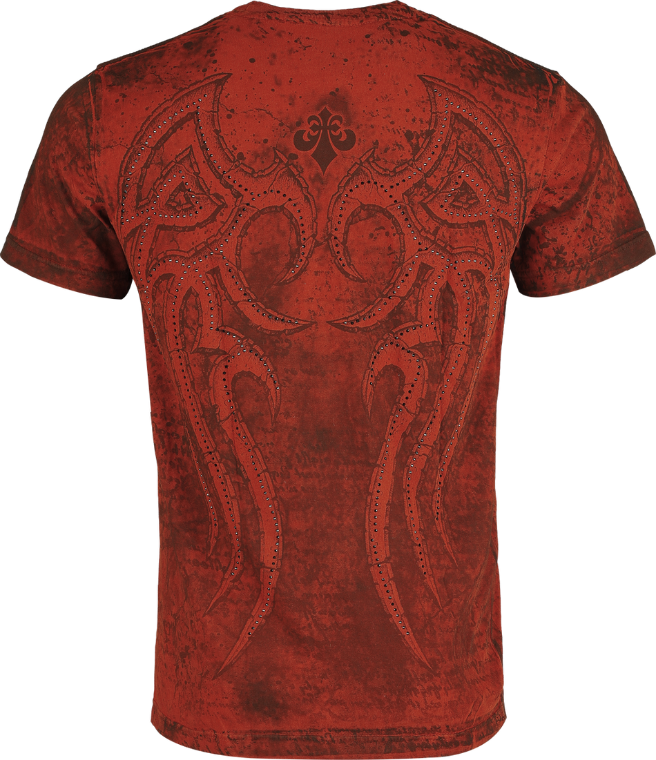 T-Shirt Manches courtes  de Affliction - Awakening S/S Tee - L à XXL - pour Homme - rouge - Affliction - View 2