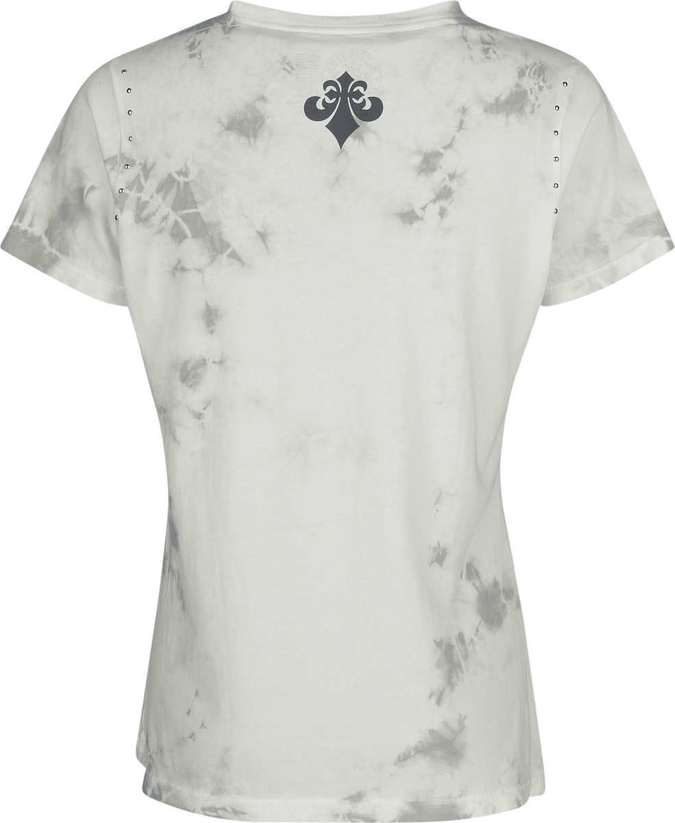 T-Shirt Manches courtes  de Affliction - Indifference S/S Tee - M à L - pour Femme - blanc - Affliction - View 2