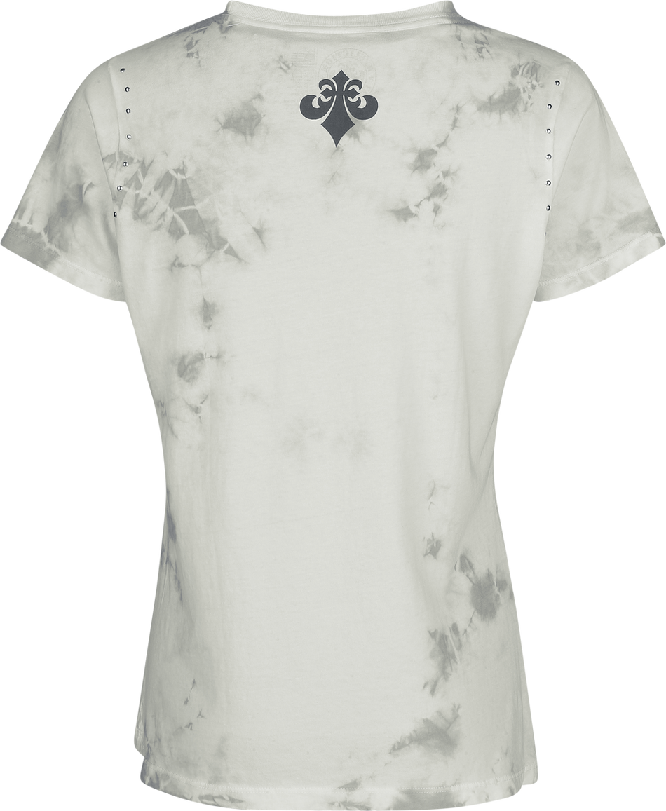 T-Shirt Manches courtes  de Affliction - Indifference S/S Tee - M à L - pour Femme - blanc - Affliction - View 2