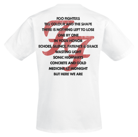 T-Shirt Manches courtes  de Foo Fighters - 1995 - S à 3XL - pour Homme - blanc - Foo Fighters - View 2