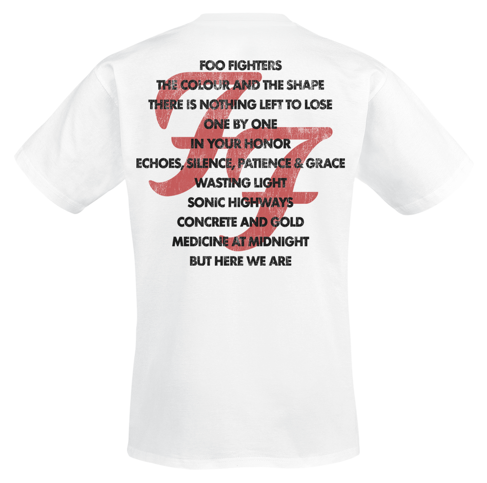 T-Shirt Manches courtes  de Foo Fighters - 1995 - S à 3XL - pour Homme - blanc - Foo Fighters - View 2
