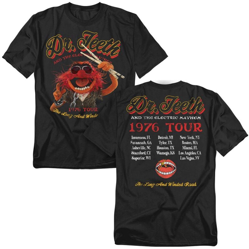 T-Shirt Manches courtes  de Les Muppets - Dr Teeth 76 Tour - M à 5XL - pour Homme - noir - Les Muppets