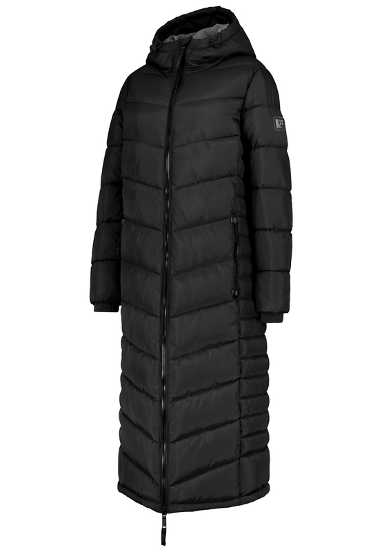Manteaux  de Sublevel - EXTRA LONG PUFFER COAT WITH ZIPPERS AT SIDE - S à XXL - pour Femme - noir - Sublevel - View 2
