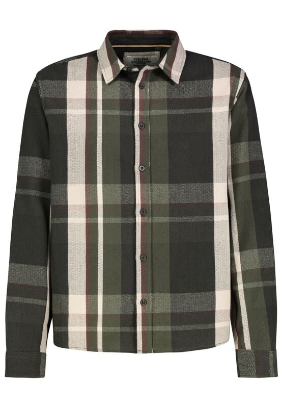 Chemise manches longues  de Sublevel - CHEMISE À CARREAUX À MOTIF EN ÉCHELLE - S à XXL - pour Homme - vert/gris - Sublevel