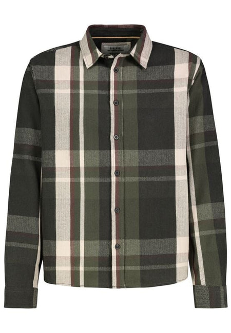 Chemise manches longues  de Sublevel - CHEMISE À CARREAUX À MOTIF EN ÉCHELLE - S à XXL - pour Homme - vert/gris - Sublevel
