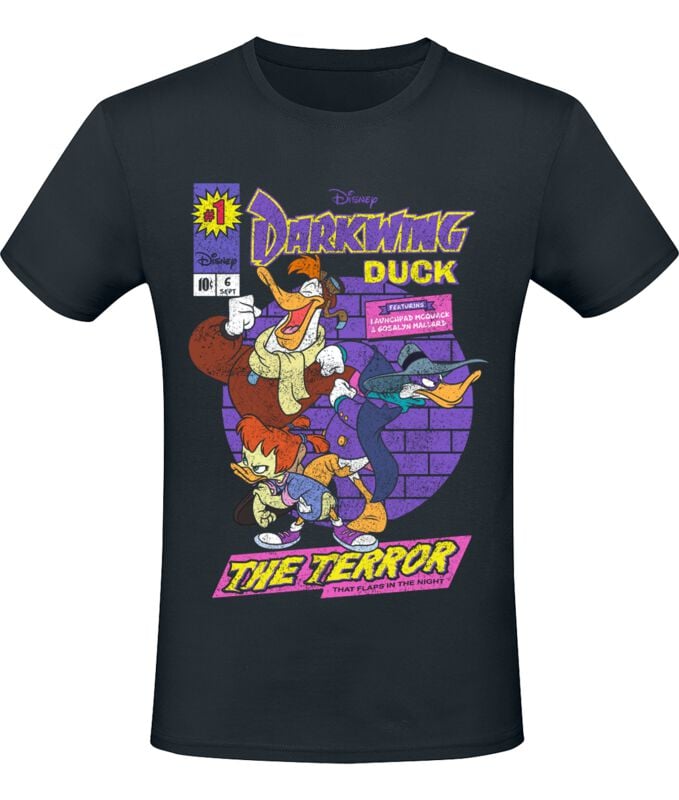 T-Shirt Manches courtes Disney de Myster Mask - Comic Cover - S à XXL - pour Homme - noir - Myster Mask
