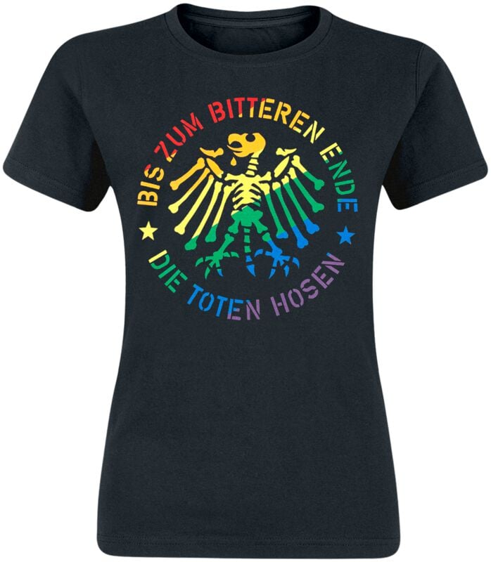T-Shirt Manches courtes  de Die Toten Hosen - Adler Regenbogen - S à XXL - pour Femme - noir - Die Toten Hosen