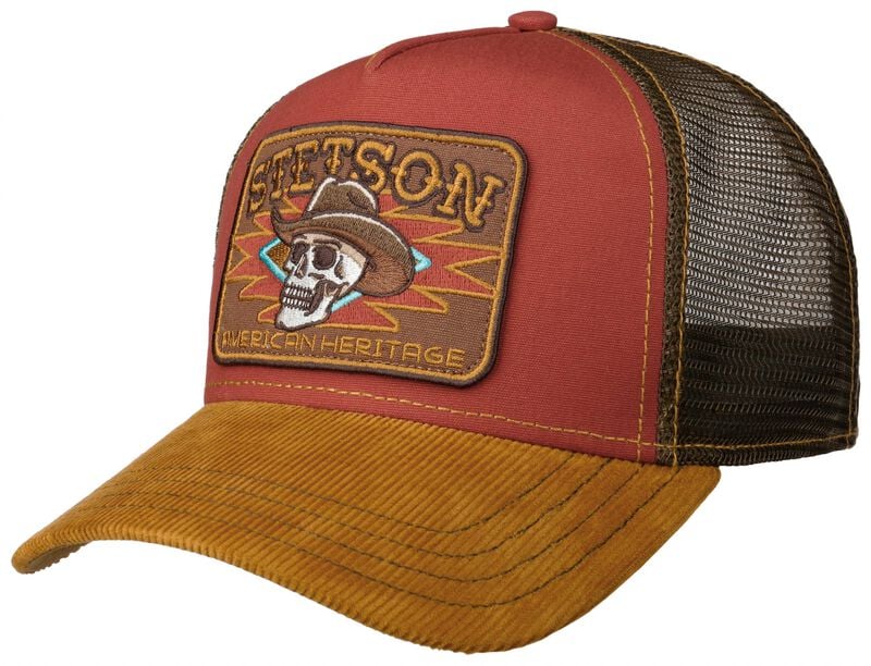 Casquette  de Stetson - Trucker Cap Skull - pour Unisexe - rouge/jaune - Stetson
