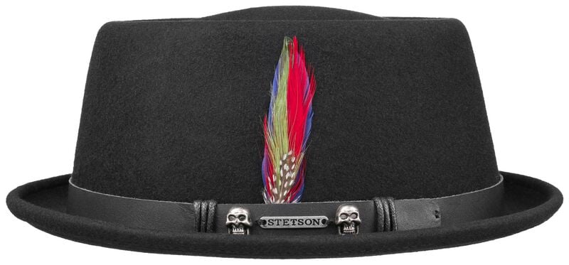 Chapeau  de Stetson - Pork Pie Woolfelt - pour Unisexe - noir - Stetson