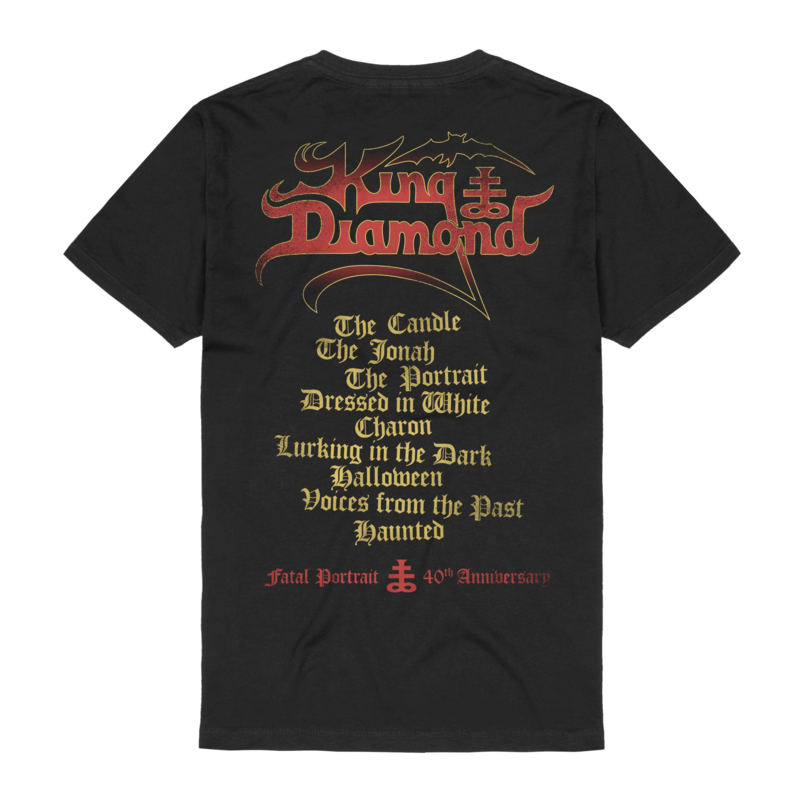 T-Shirt Manches courtes  de King Diamond - Fatal Portrait 40th Anniversary Tracklist - M à 3XL - pour Homme - noir - King Diamond - View 2