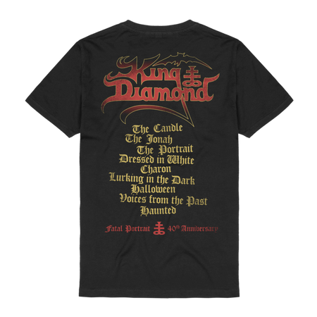 T-Shirt Manches courtes  de King Diamond - Fatal Portrait 40th Anniversary Tracklist - M à 3XL - pour Homme - noir - King Diamond - View 2