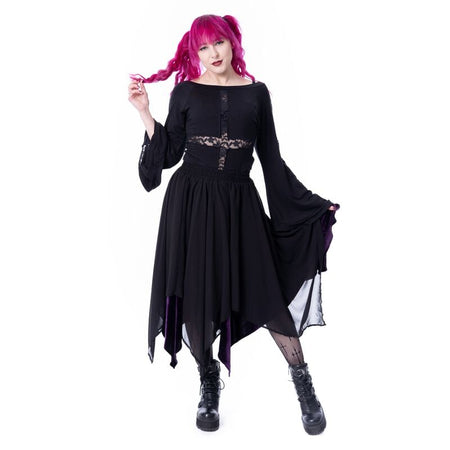 Jupe mi-longue Gothic de Innocent - Oceane Skirt - XS à 4XL - pour Femme - noir - innocent