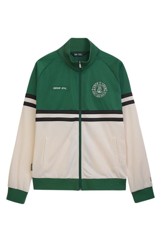 Haut de survêtement  de Unfair Athletics - DMWU Tracktop Shamrock Green - M à 3XL - pour Homme - vert/blanc - UNFAIR ATHLETICS