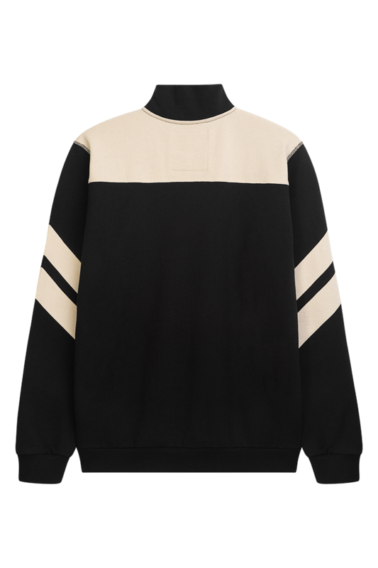 Sweat-shirt  de Unfair Athletics - CURVED HALFZIP SWEATSHIRT - M à XXL - pour Homme - noir/beige - UNFAIR ATHLETICS - View 2