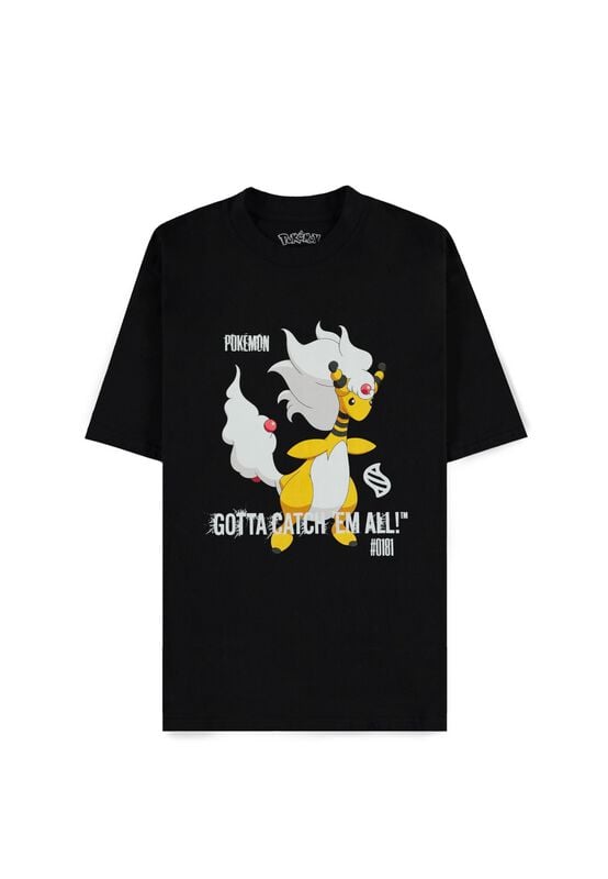 T-Shirt Manches courtes Gaming de Pokémon - Mega - Ampharos - S à XXL - pour Homme - noir - Pokémon