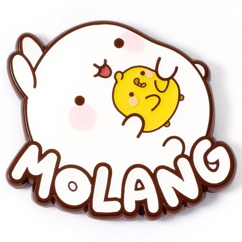 Pin's  de Molang - Molang & Piu Piu Logo - pour Indifférent - couleur argent - Molang