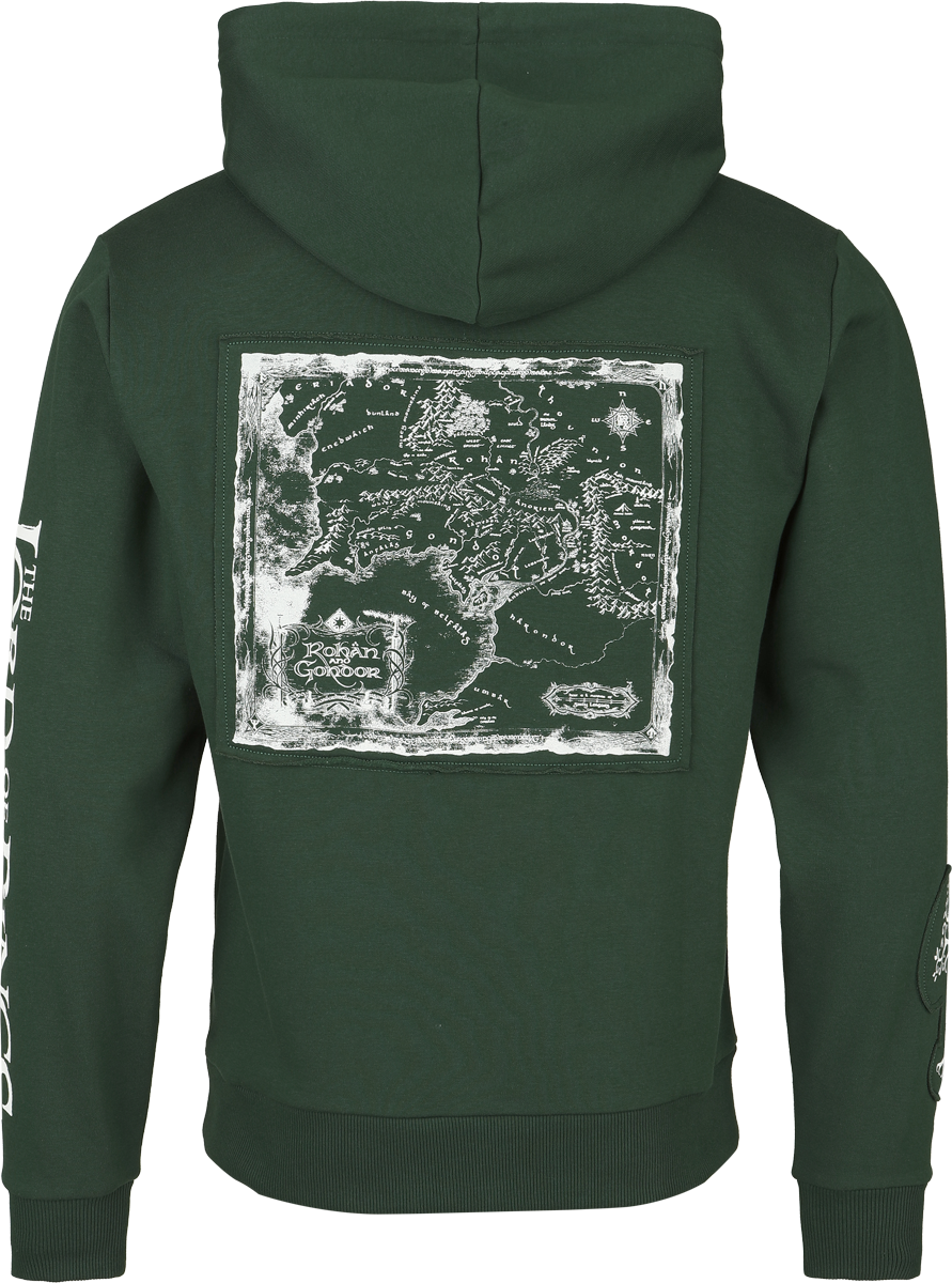 Sweat-shirt à capuche  de Le Seigneur Des Anneaux - Rohan & Gondor - S à XXL - pour Homme - vert - Le Seigneur Des Anneaux - View 2
