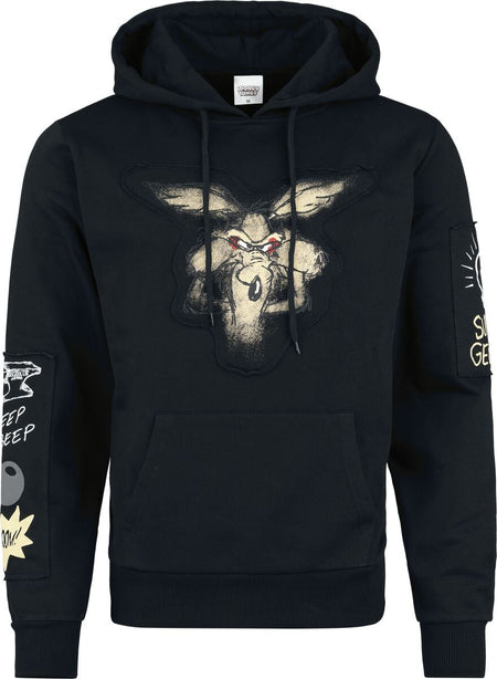 Sweat-shirt à capuche  de Looney Tunes - Wile E Coyote - Genius - S à XXL - pour Homme - noir - Looney Tunes
