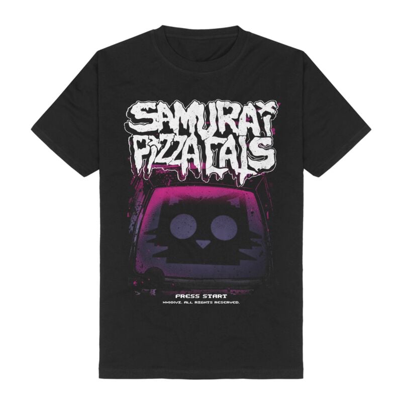 T-Shirt Manches courtes  de Samurai Pizza Cats - Press Start Cover - S à 3XL - pour Homme - noir - Samurai Pizza Cats