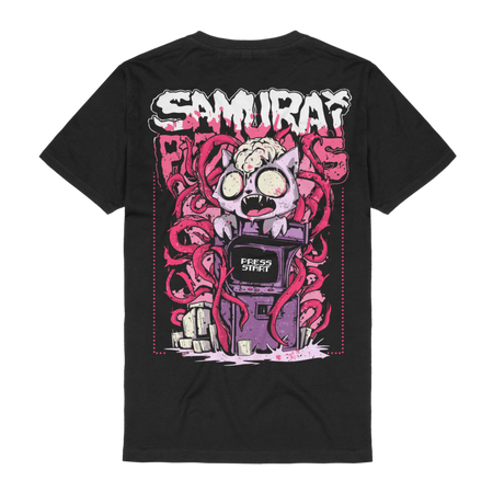 T-Shirt Manches courtes  de Samurai Pizza Cats - Arcade Cat - S à 3XL - pour Homme - noir - Samurai Pizza Cats - View 2