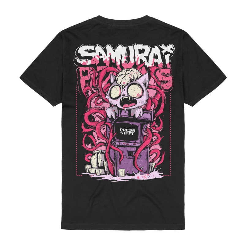 T-Shirt Manches courtes  de Samurai Pizza Cats - Arcade Cat - S à 3XL - pour Homme - noir - Samurai Pizza Cats - View 2