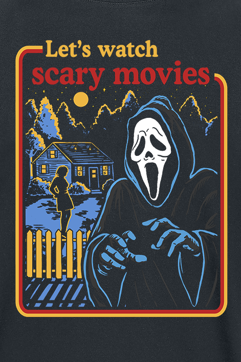 T-Shirt Manches courtes  de Scream (Film) - Ghostface - Let`s Watch Scary Movies - M à XL - pour Homme - noir - Scream (Film) - View 2