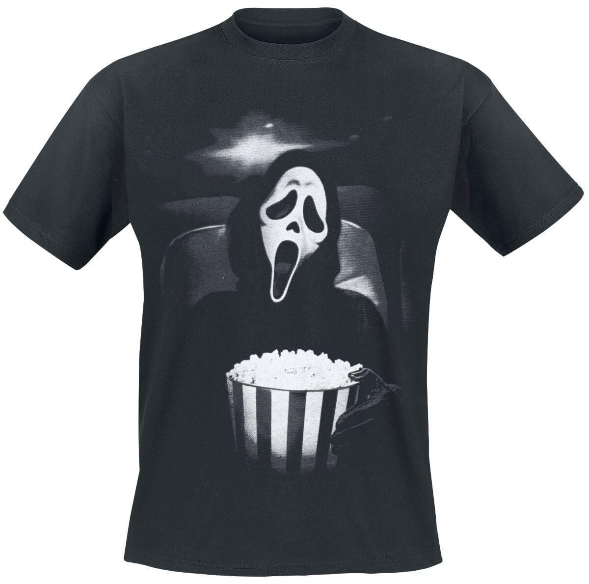 T-Shirt Manches courtes  de Scream (Film) - Ghostface Popcorn - M à XXL - pour Homme - noir - Scream (Film)