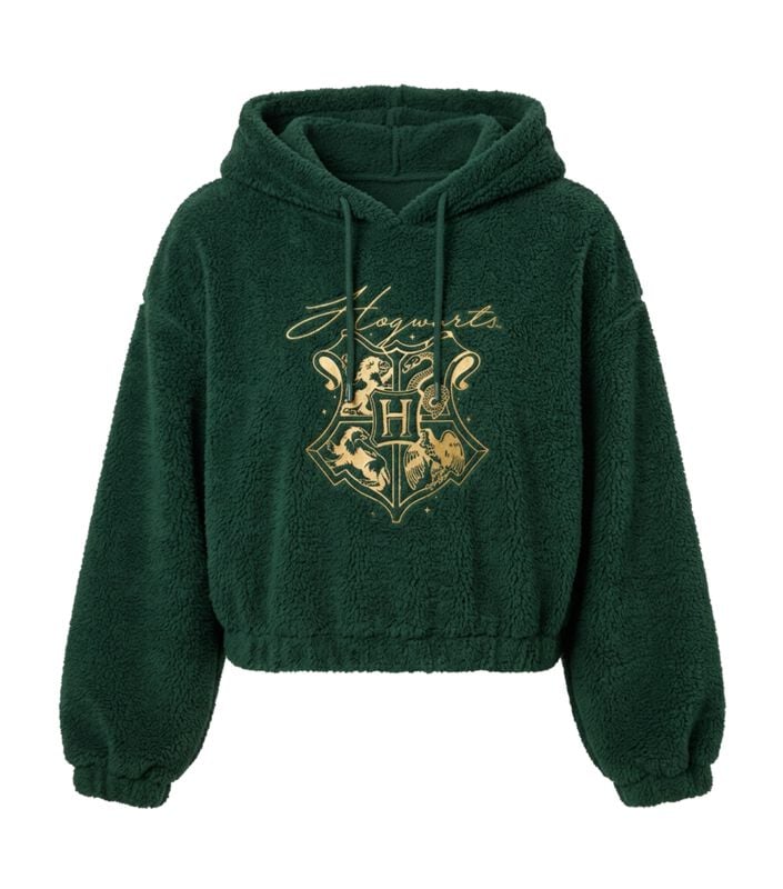Sweat-shirt à capuche  de Harry Potter - Hogwarts Logo - S à XXL - pour Femme - vert - Harry Potter