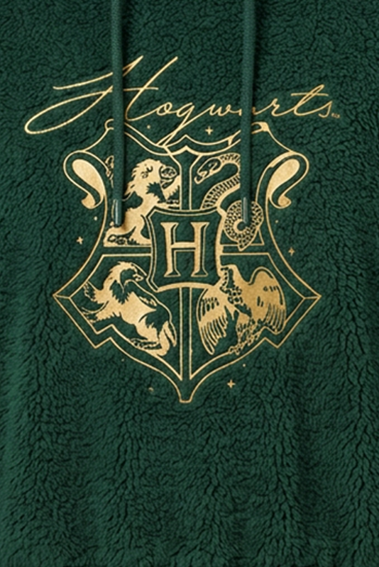 Sweat-shirt à capuche  de Harry Potter - Hogwarts Logo - S à XXL - pour Femme - vert - Harry Potter - View 2