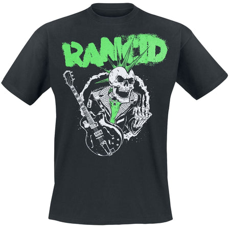 T-Shirt Manches courtes  de Rancid - Skeleton Guitar - S à XXL - pour Homme - noir - Rancid