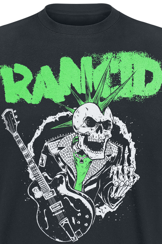 T-Shirt Manches courtes  de Rancid - Skeleton Guitar - S à XXL - pour Homme - noir - Rancid - View 2