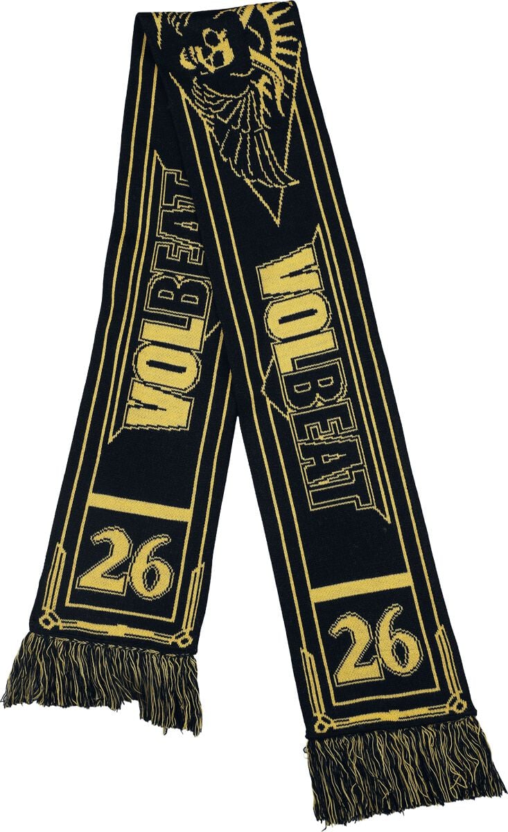 Écharpe  de Volbeat - Soccer Scarf - pour Homme - noir/jaune - Volbeat