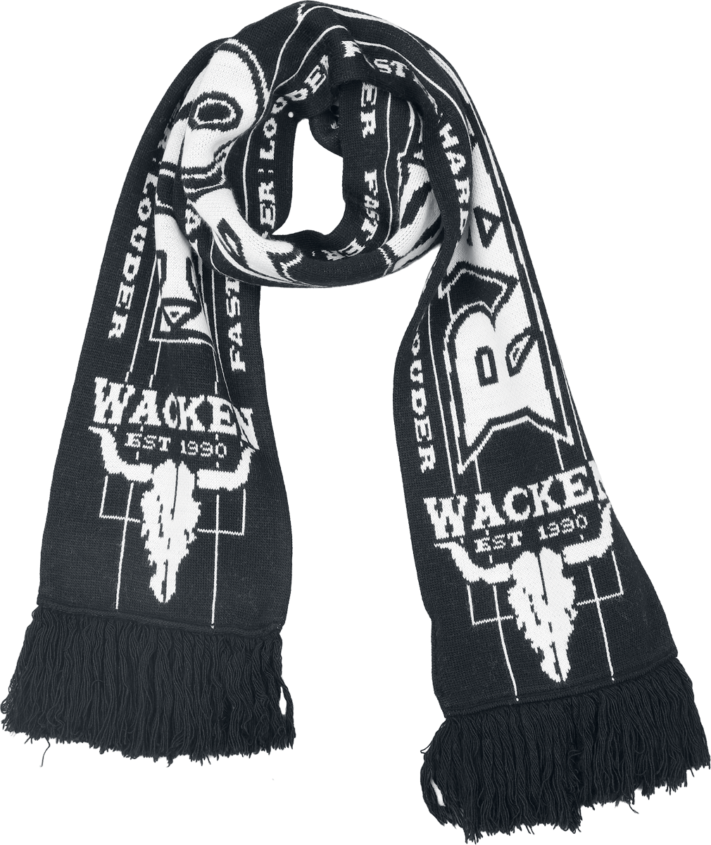 Écharpe  de Wacken Open Air - Soccer Scarf - pour Homme - noir/blanc - Wacken Open Air - View 2