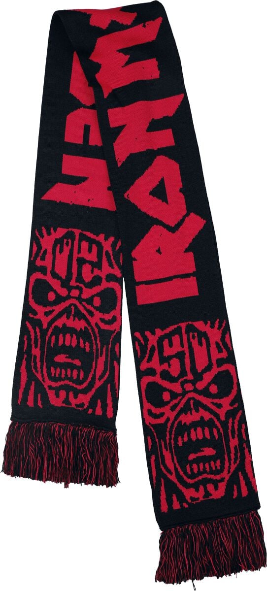 Écharpe  de Iron Maiden - Soccer Scarf - pour Homme - noir/rouge - Iron Maiden
