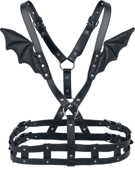 Harnais Gothic de Gothicana by EMP - Eternal Allure Fledermaus-Flügel Harness - pour Femme - noir - Gothicana by EMP - View 2