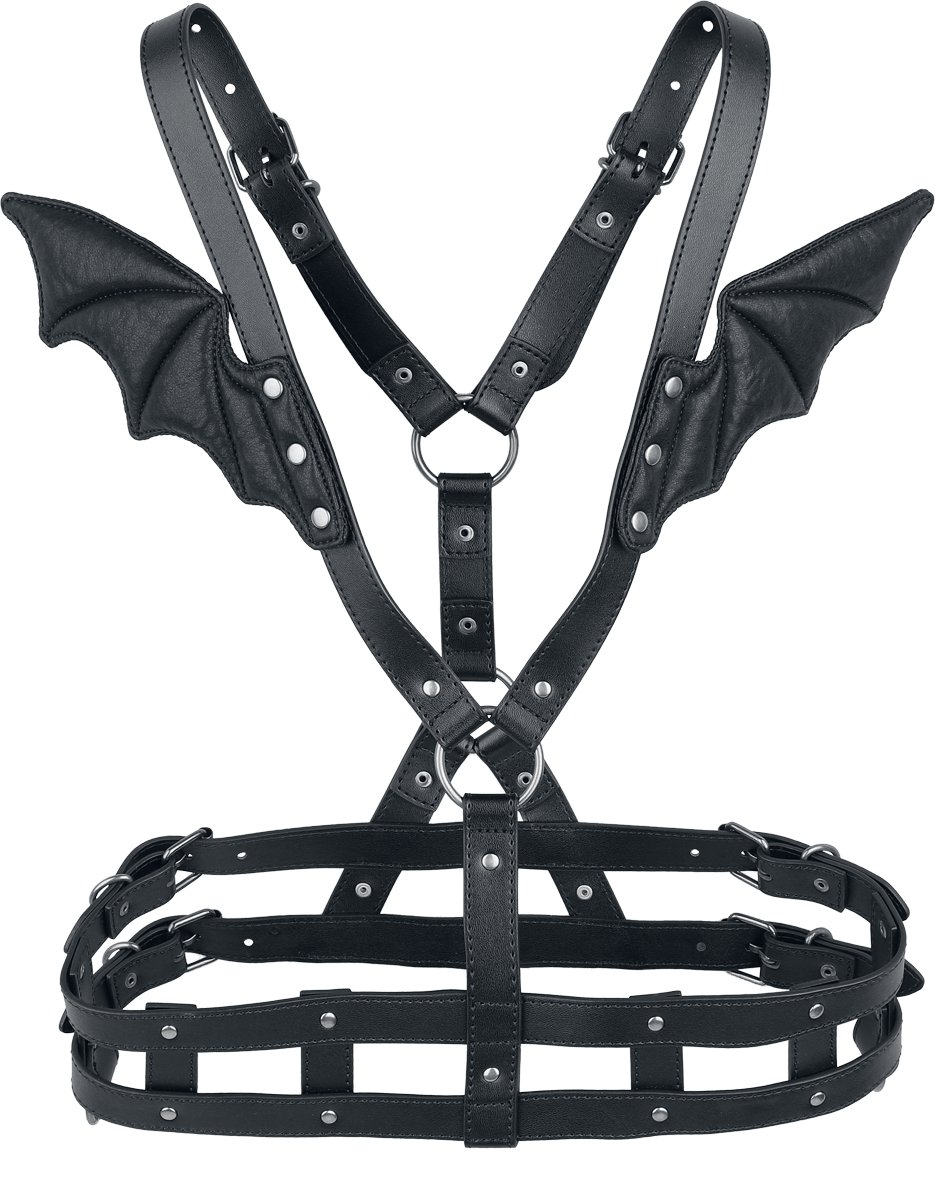 Harnais Gothic de Gothicana by EMP - Eternal Allure Fledermaus-Flügel Harness - pour Femme - noir - Gothicana by EMP - View 2