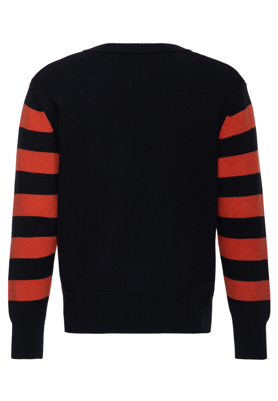 Pull tricoté  de King Kerosin - Speedway Racers Knit Sweater - M à XXL - pour Homme - noir/rouge - King Kerosin - View 2