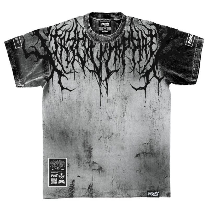 T-Shirt Manches courtes  de Stay Cold Apparel - Reign Of Blood (wasted) - Heavy Oversized T-Shirt (250GSM) - M à XL - pour Homme - gris - Stay Cold Apparel - View 2