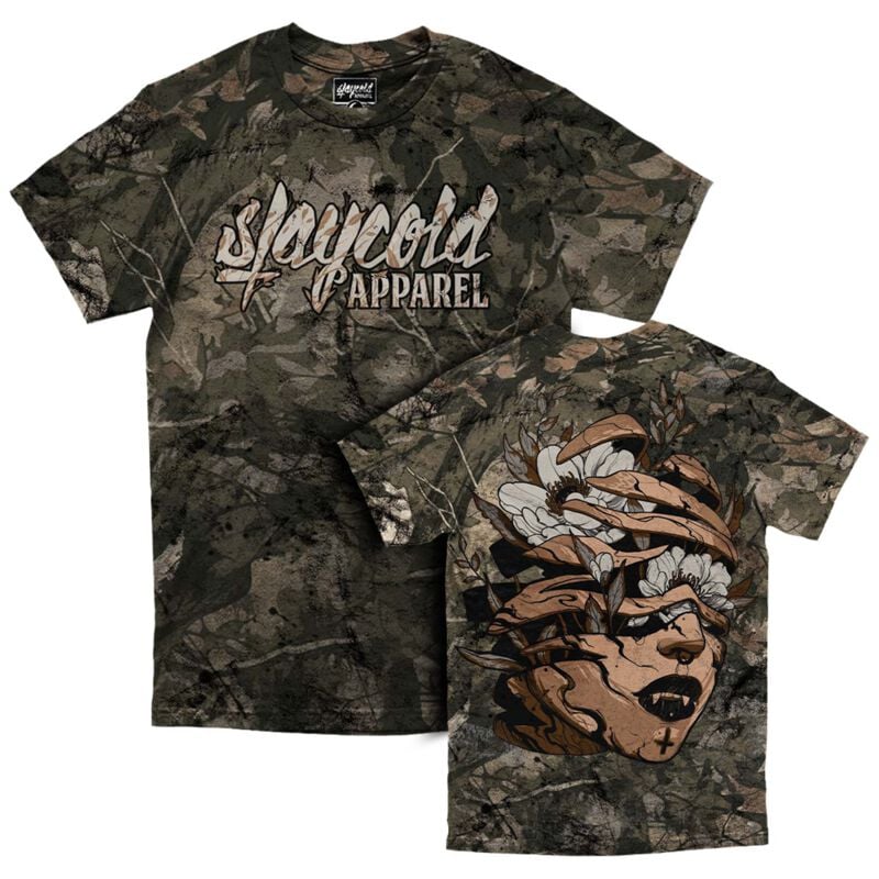T-Shirt Manches courtes  de Stay Cold Apparel - Witchfire Camo Regular Fit (200 GSM) - XS à XL - pour Homme - vert - Stay Cold Apparel