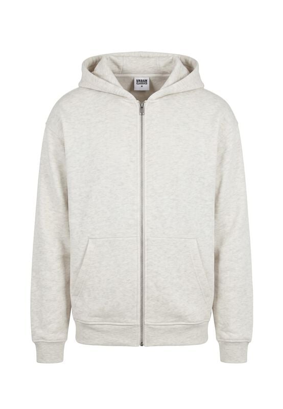 Sweat-shirt zippé à capuche  de Urban Classics - Sweat à Capuche Fluffy - S à XXL - pour Homme - gris - Urban Classics