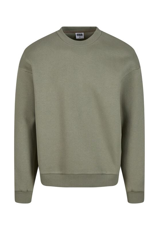 Sweat-shirt  de Urban Classics - Fluffy Crewneck - S à XXL - pour Homme - olive - Urban Classics