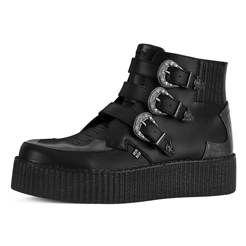 Creepers Gothic de T.U.K - Viva Hi Creeper - EU36 à EU41 - pour Femme - noir - T.U.K - View 2